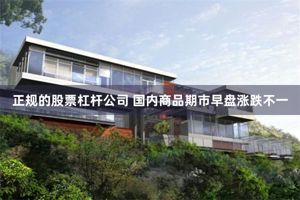 正规的股票杠杆公司 国内商品期市早盘涨跌不一