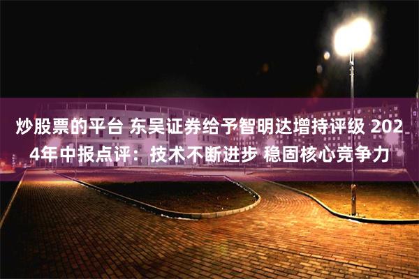 炒股票的平台 东吴证券给予智明达增持评级 2024年中报点评：技术不断进步 稳固核心竞争力