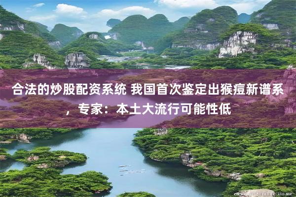 合法的炒股配资系统 我国首次鉴定出猴痘新谱系，专家：本土大流行可能性低