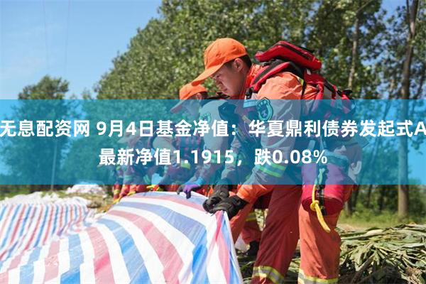 无息配资网 9月4日基金净值：华夏鼎利债券发起式A最新净值1.1915，跌0.08%