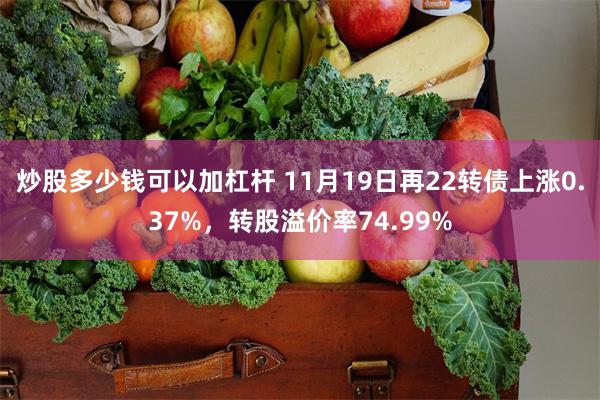 炒股多少钱可以加杠杆 11月19日再22转债上涨0.37%，转股溢价率74.99%