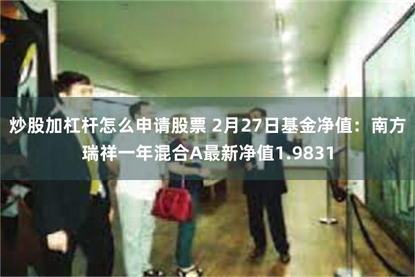 炒股加杠杆怎么申请股票 2月27日基金净值：南方瑞祥一年混合A最新净值1.9831